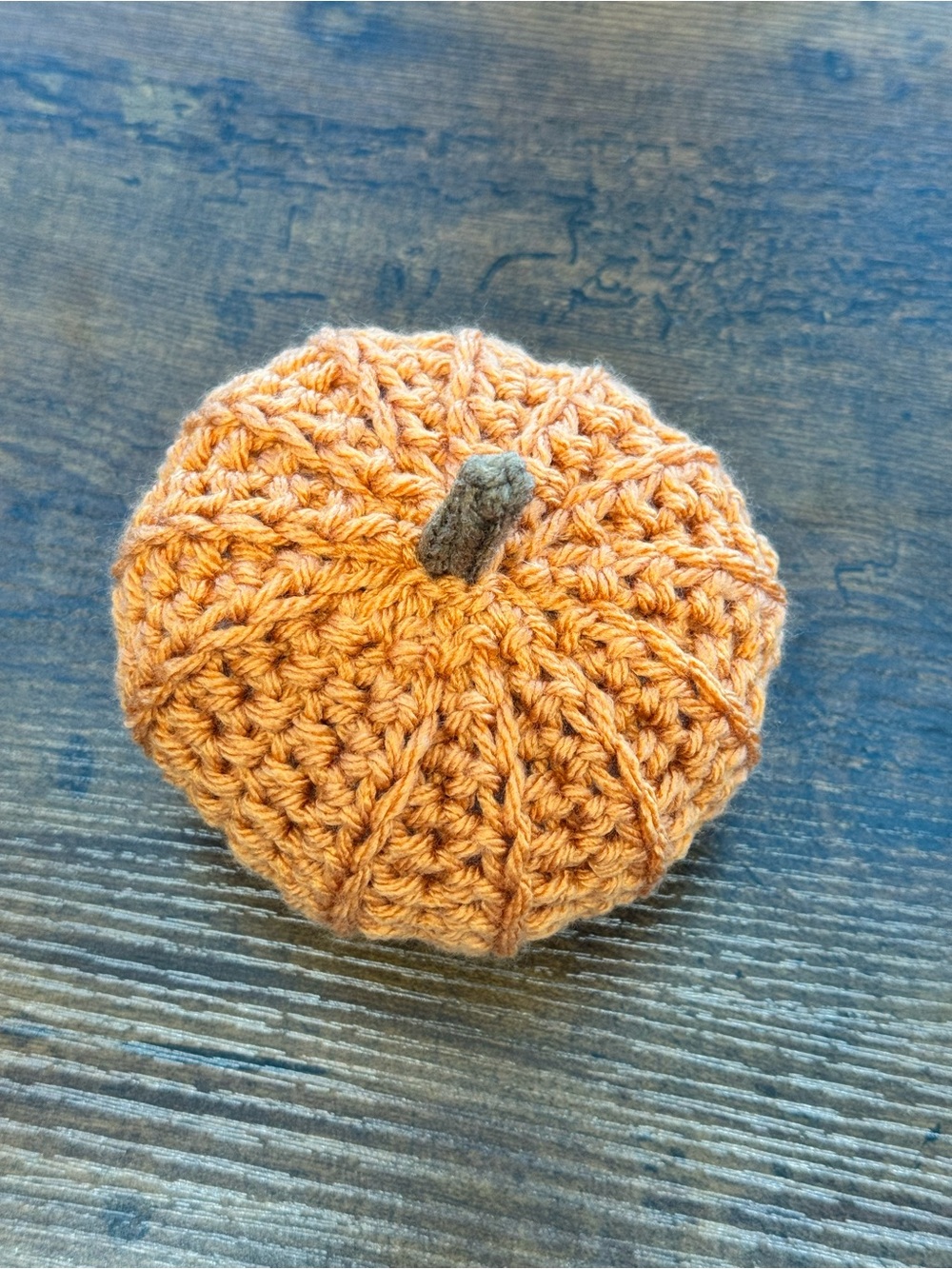 Handcrafted Orange Crochet Pumpkin by - Picture 2 of 5